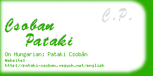 csoban pataki business card
